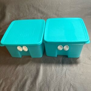 2 Tupperware Fridge Smart containers Fruit Vegetable 3993A-2 4.5 cups